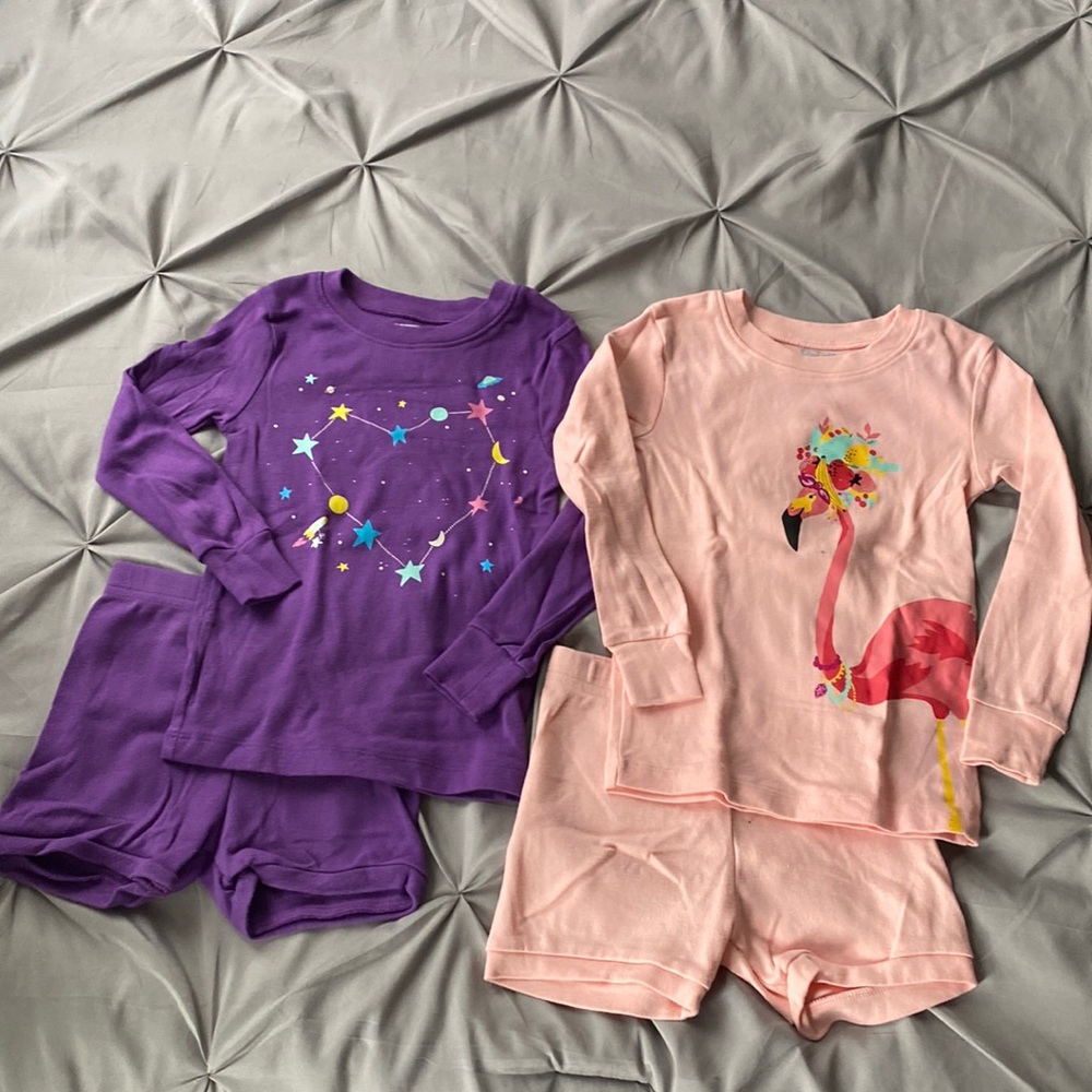 Girls size 4T shorts/long sleeve pajamas bundle of 2